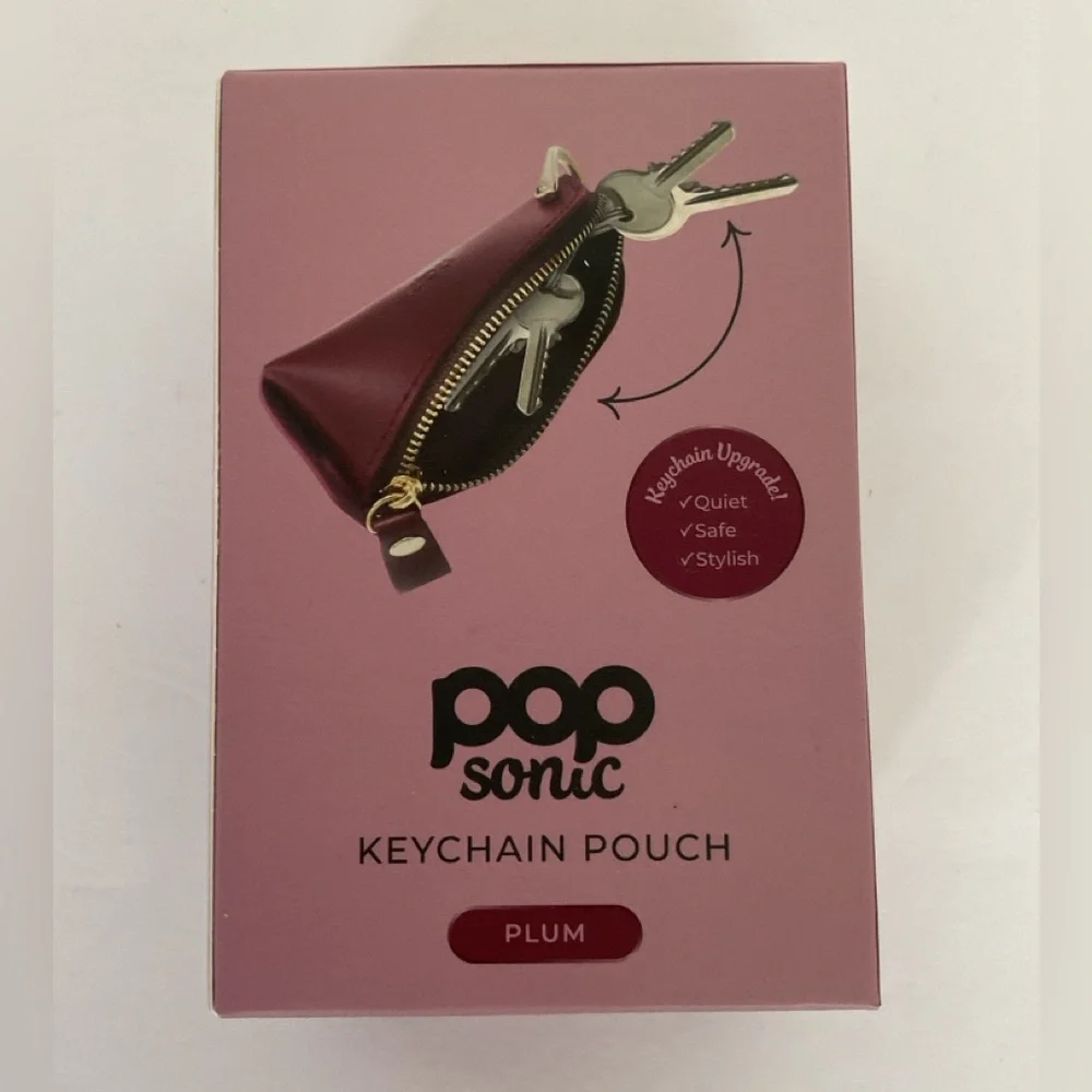 Pop So ic Vegan Leather Keychain Coin Purse NWT